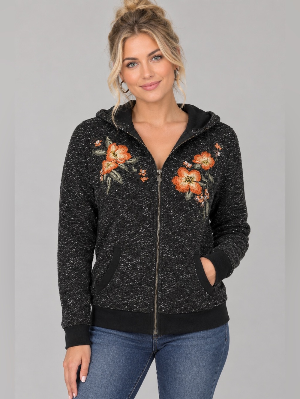 Miss Me full-zip hooded jacket size medium
